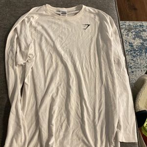 Gym shark white long sleeve